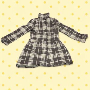 Plaid peacoat